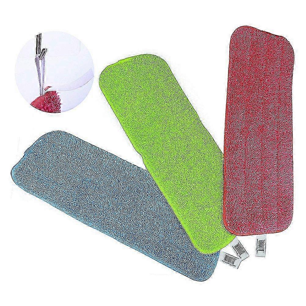 3Pcs Microfiber Absorbent Mop Pad Replacement Floor Cleaning Dust Remove Cloth KAESI