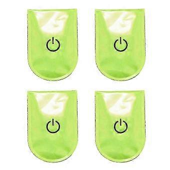 4X Outdoor Sport LED Sicherheitslicht Reflektierender Magnetclip auf Stroboskop Laufen Gehen Fahrrad Radfahren
