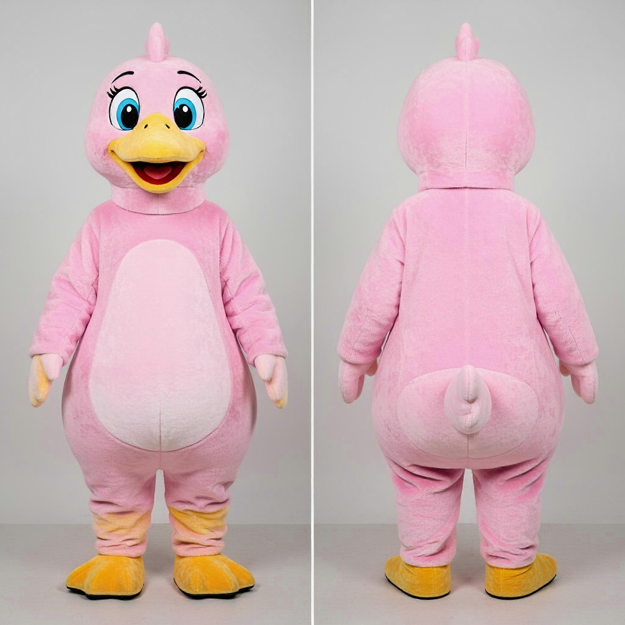 MASTICOT Pink Plush Cartoon Goose Mascot
