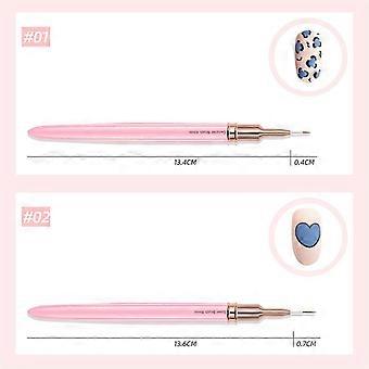 5Pcs Nail Art Brushes Set Nail Brush Pen Gel Painting Tools for Acrylic Nails Drawing Lines Small Details with Fine   Hair