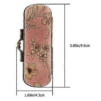 Elegancki uchwyt na szminkę Delikatny damski futerał na szminkę z lustrem Retro Organizer na szminkę