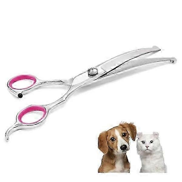Dog Scissors Curved 19 cm - Scissors for animals - Rounded Silver Silver