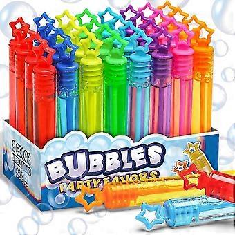 32 Pcs 8 Colors Neon Bubbles Party Favors For Kids, Mini Star Bubble Wand Bulk In Gift Box as Goody Bags Stuffer, Classroom Giveaways, Carnival Prize