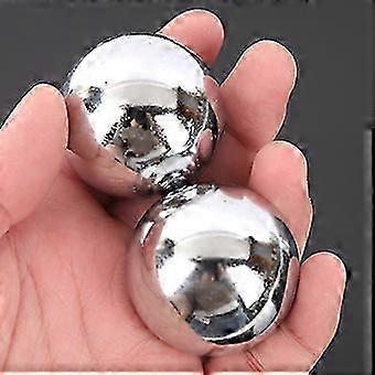 Lot de 2 boules de Baoding en métal pour la méditation et les exercices des mains, outil d'exercice quotidien pour adultes (hommes et femmes), idéal pour les voyages, la maison et le bureau.