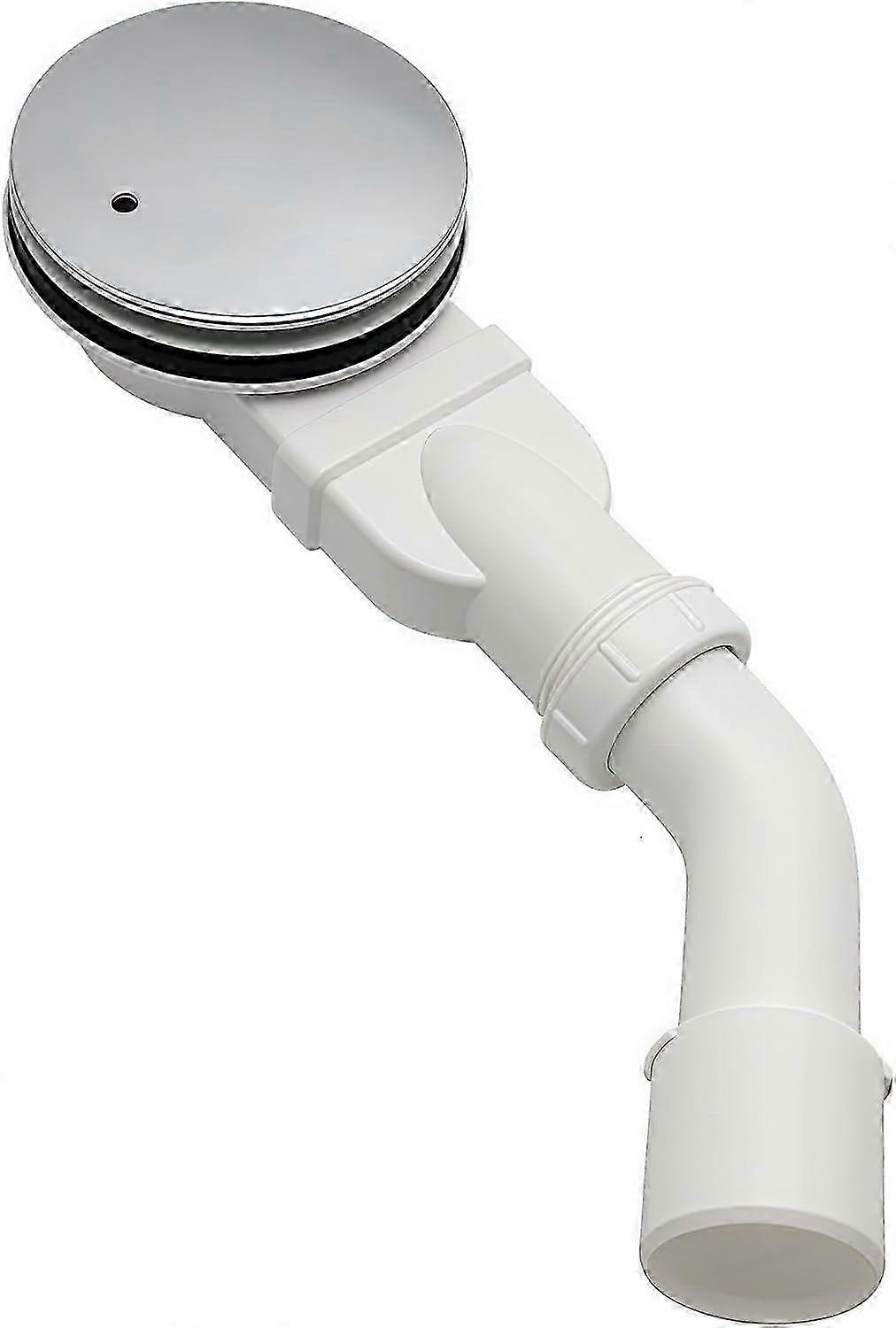Chrome Covered Flat Drain with Siphon