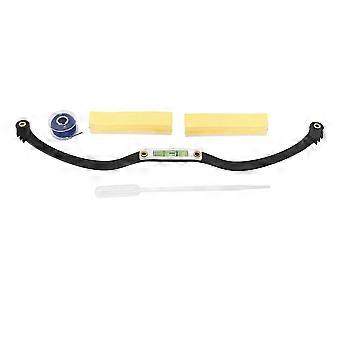 Microblading Eyebrow Ruler, Permanent Makeup Eyebrow Line Ruler with Mapping String for Brow Microshading Maker, Black js