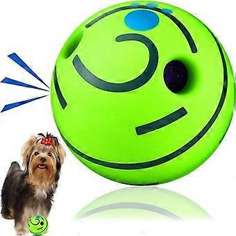 10,3 cm interaktiv hundelekeball, slitesterk pipeball for hund, morsom wobble-giggle-ball for angstlindring, trening og tannrengjøring, liten til M