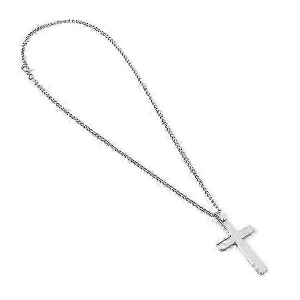 Necklace Chain with Large Cross (Silver) silver