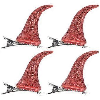 Halloween Red Horn Hairpins 20Pcs Costume Hair Clips