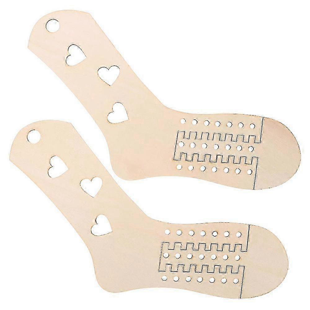 Natural Wood Adjustable Sock Blocks
