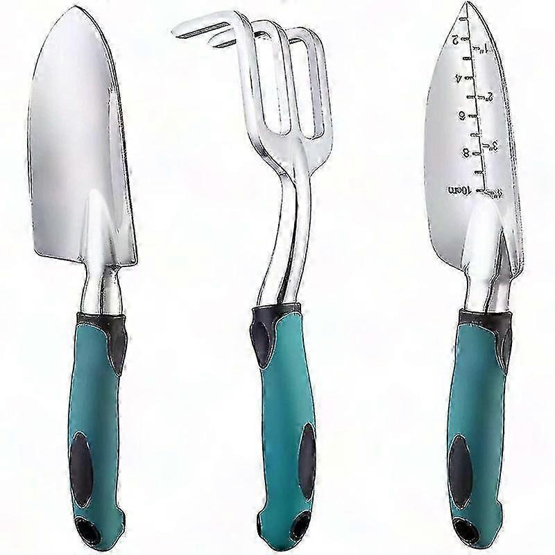 3-teiliges Gartengeräte-Set mit Griffen
