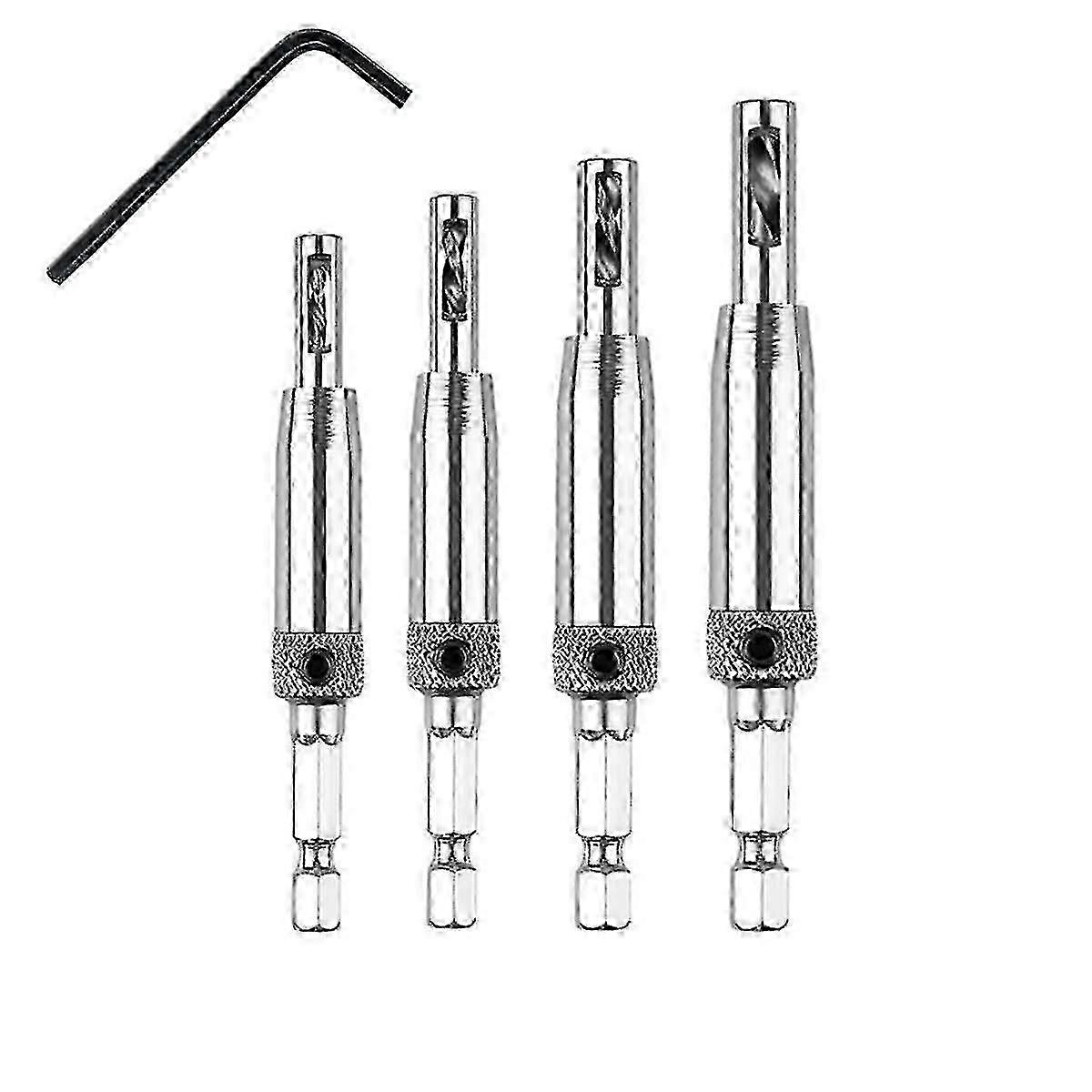 Ylttar02 Pieces Hinge Drill Bit Set, Self Centering Hinge Drill Bits Set, Hinge Drill Bits, HSS Self Centering Hinge Drill Bits, 11/64", 9/64", 7/64",