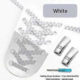 1Pair Reflective No Tie Shoelaces Rubber Band for Shoes KidAdult Magnetic Locks Elastic Laces Sneakers Running Shoes Accessories