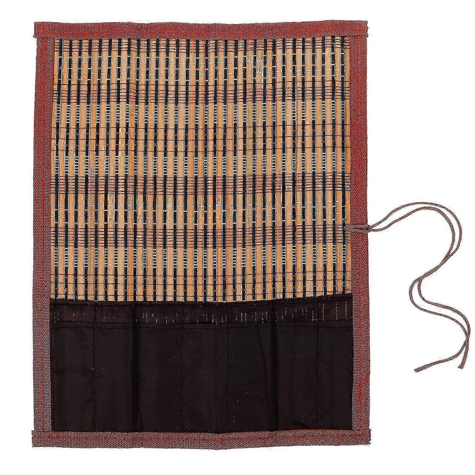 Natural Bamboo Roll Up Pencil Case