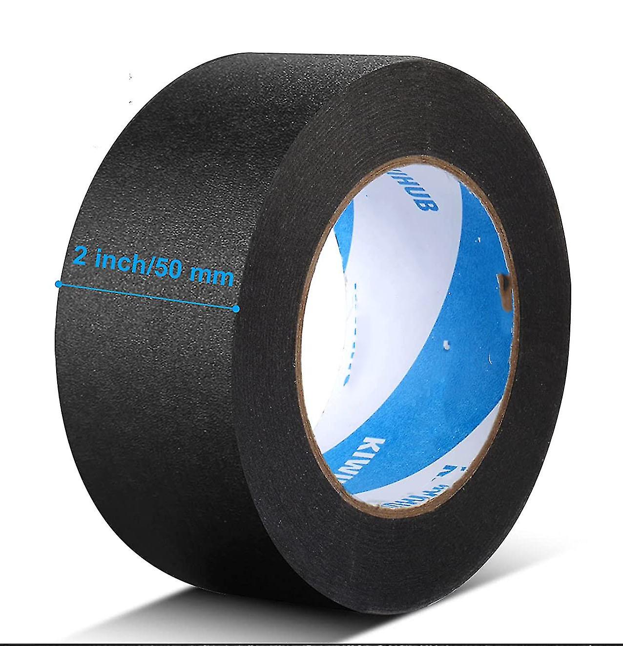 Black Painters Tape,2 X55 Yards X 1rolls - Medium Adhesive Masking Tape For Painting,labeling, Crafting,decoration And School Projects