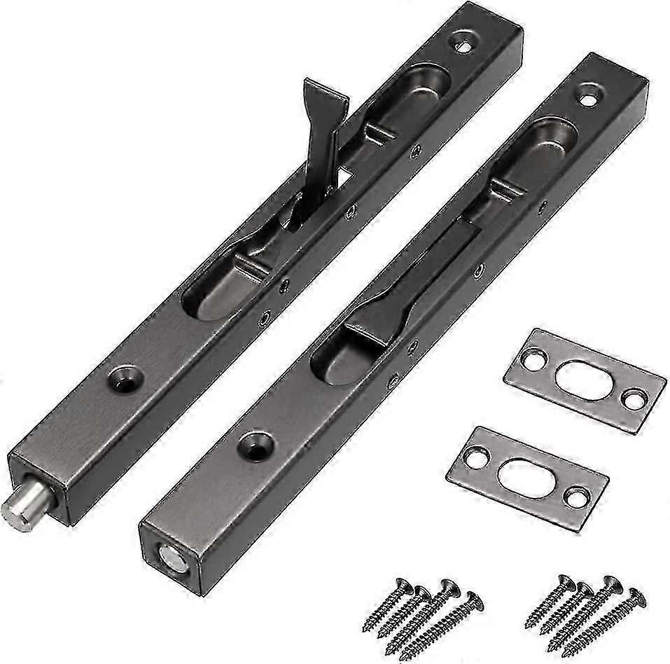 Concealed Matte Black Door Flush Bolt