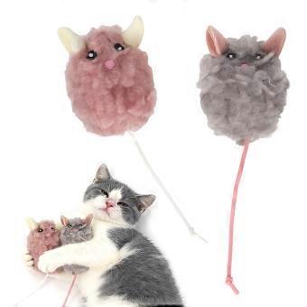 Set van 2 Dubbelkleurige Muizen Kattenspeelgoed met Kattenkruid, Zacht Pluche