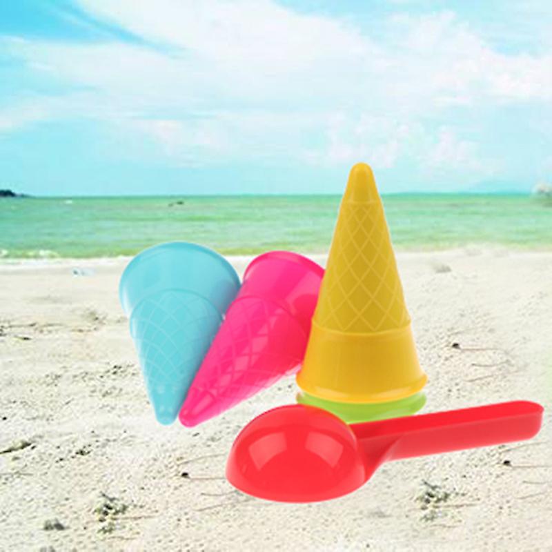 5 Pcs/lot Cute Ice Cream Cone Scoop Sets Beach Toys Sand Kids Children