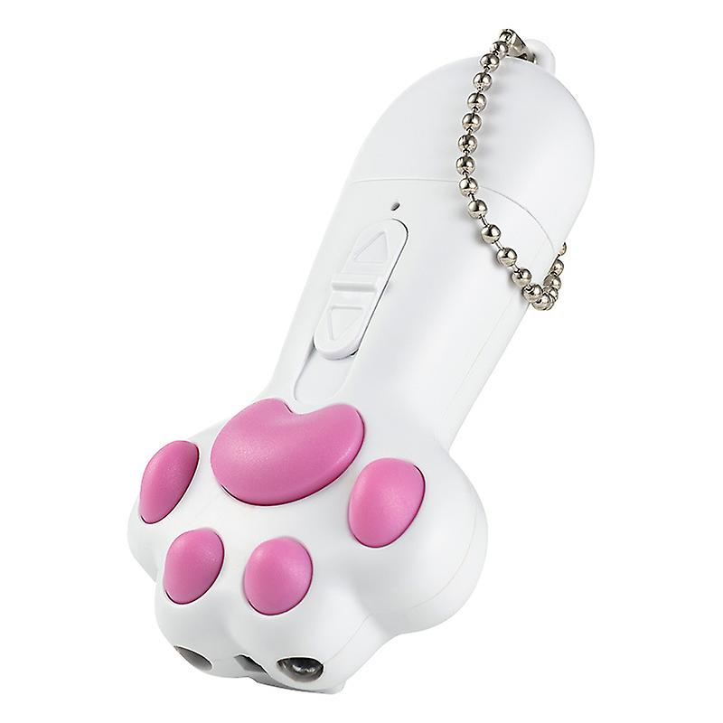 Pxcl Cat Pointer,white,interactive Led Cat Toy Adjustable Pattern, Usb Rechargeable Red Led Light Up Toy For Cat Dog Training Tool