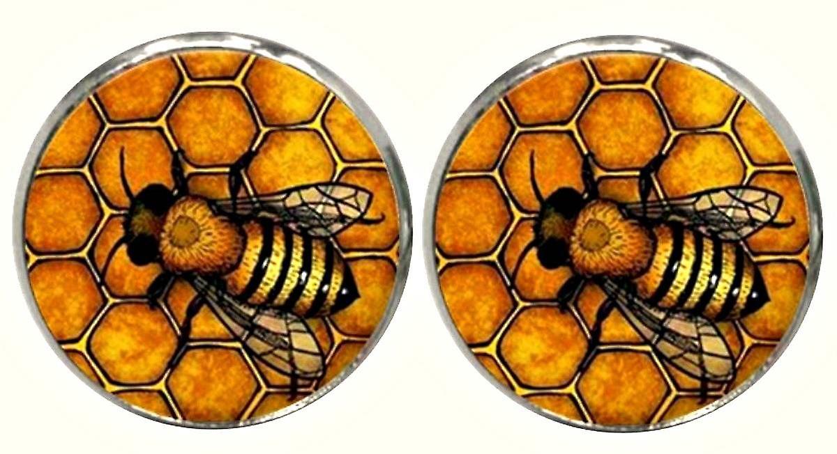 Bassin and Brown Bee Cufflinks - Black/Yellow
