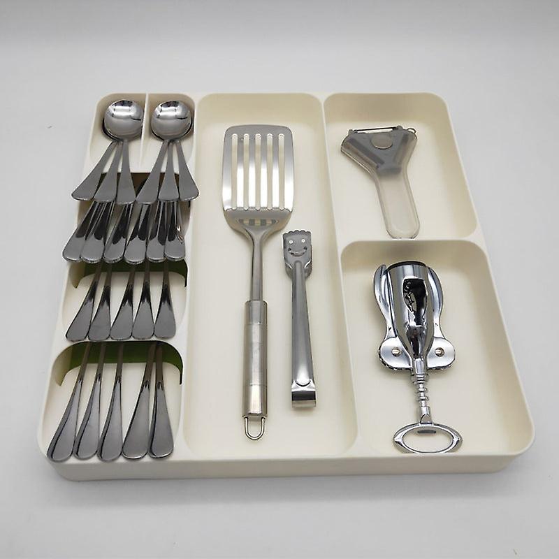 Kitchen Knife Holder Knife Container Knife And Fork Partition Organizing Rack Soup Spoon Tableware Drawer Storage Box
