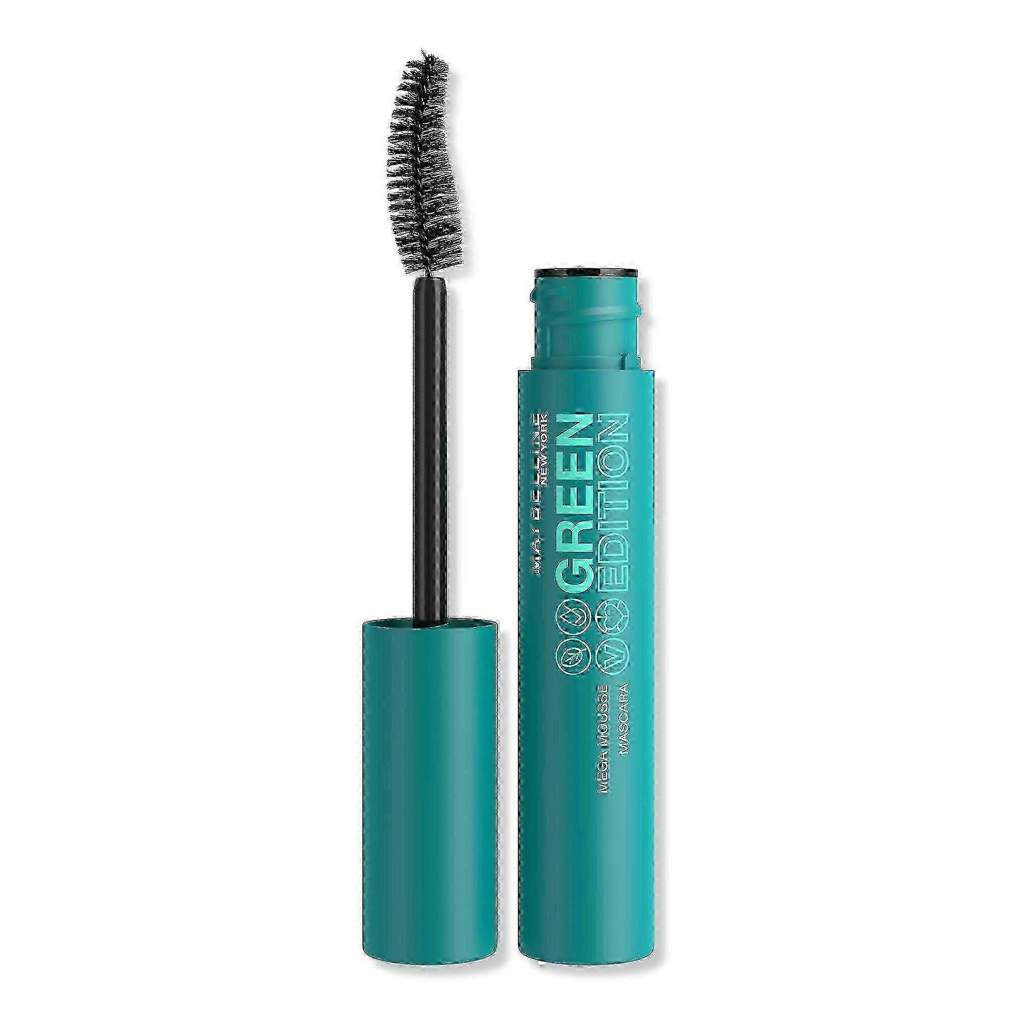 Maybelline Green Edition Mega Mousse Mascara, Blackest Black, 0.32 Oz