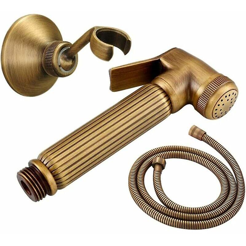 Bidet Hand Shower - Handheld Bidet Sprayer - Bidet Sprayer - Brass - with Hose and Holder - Wall Mounted - for Pet Bathing