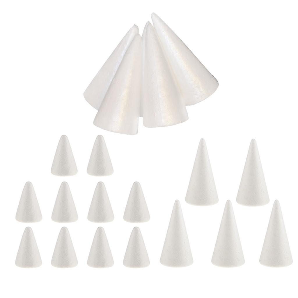 20 Pieces 70/100/150mm Cone Shape DIY Christmas Tree Styrofoam Foam Material