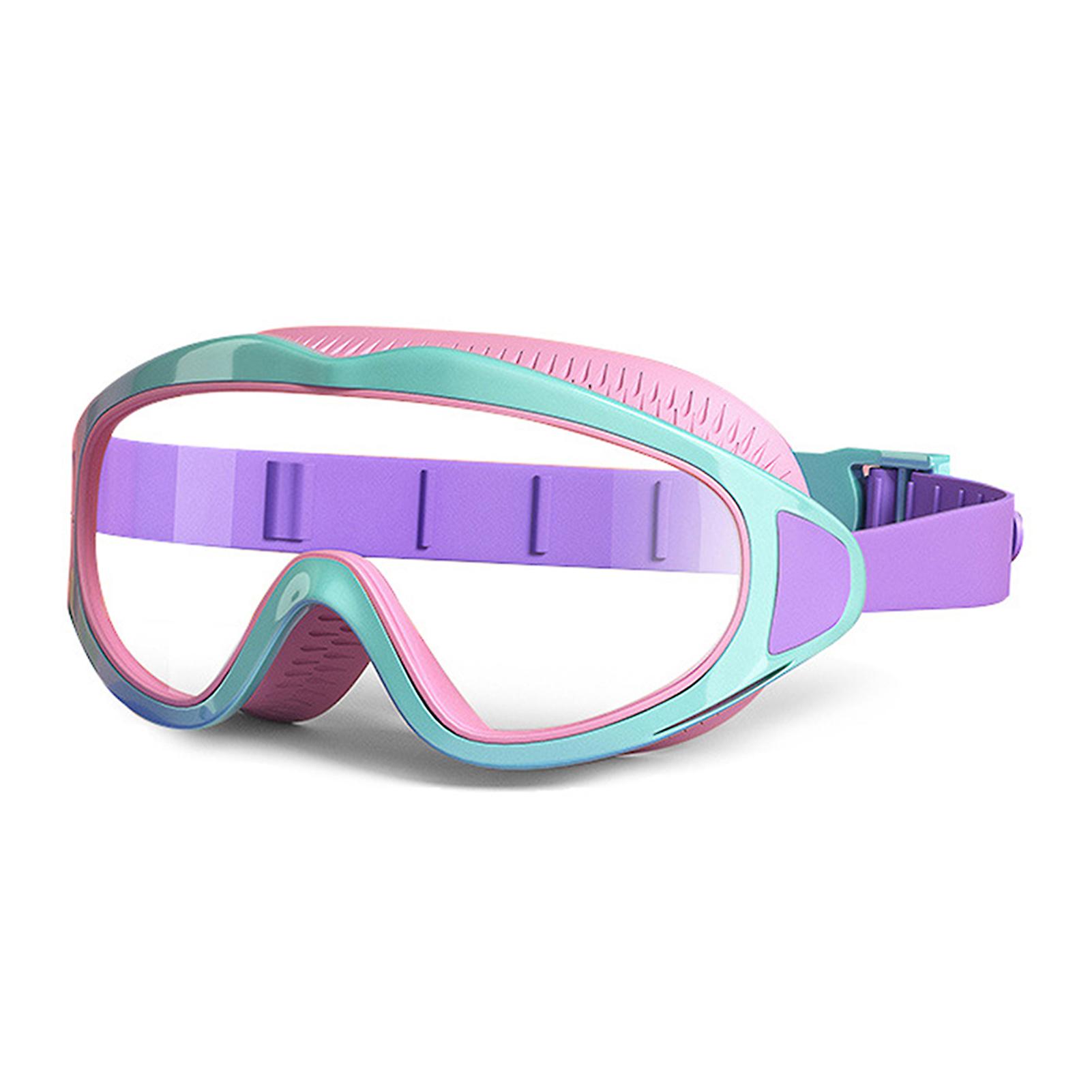 Candys Color Large Frame Swim Goggles for Kids Anti-Fog Fitting Eye Goggles for Outdoor Beach Pool