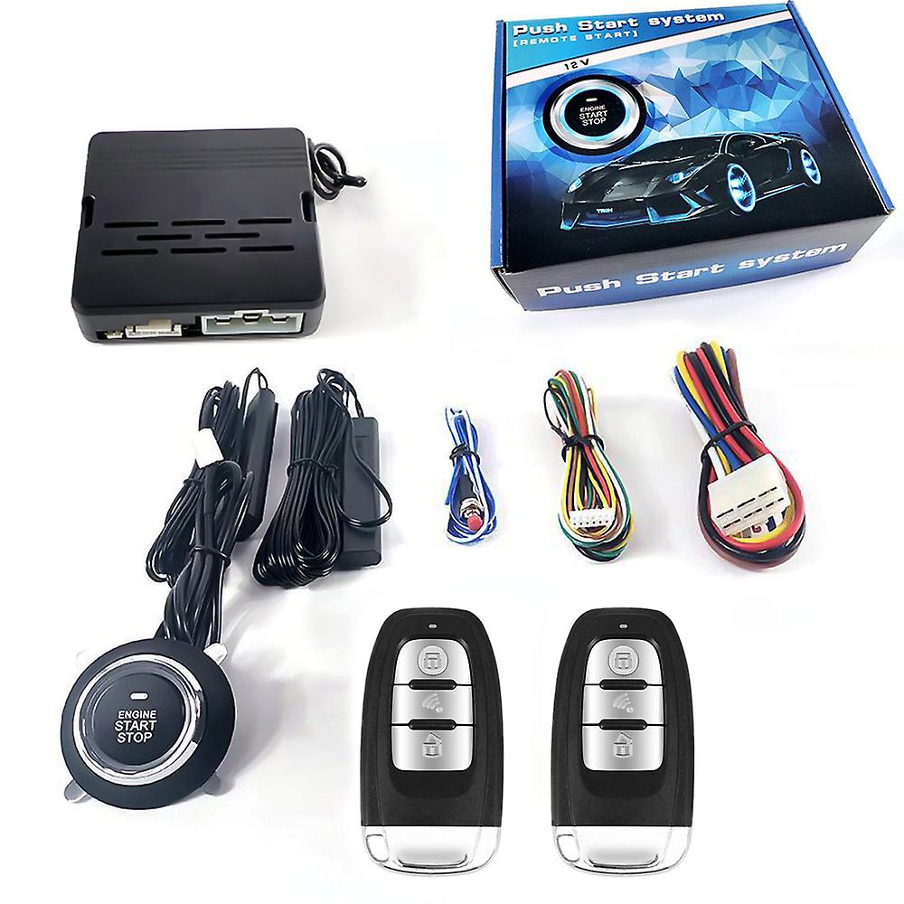 12v Car Engine Ignition Start Stop Button System Keyless Entry Push Start System Car Alarm With Remote Starter Car Accessories