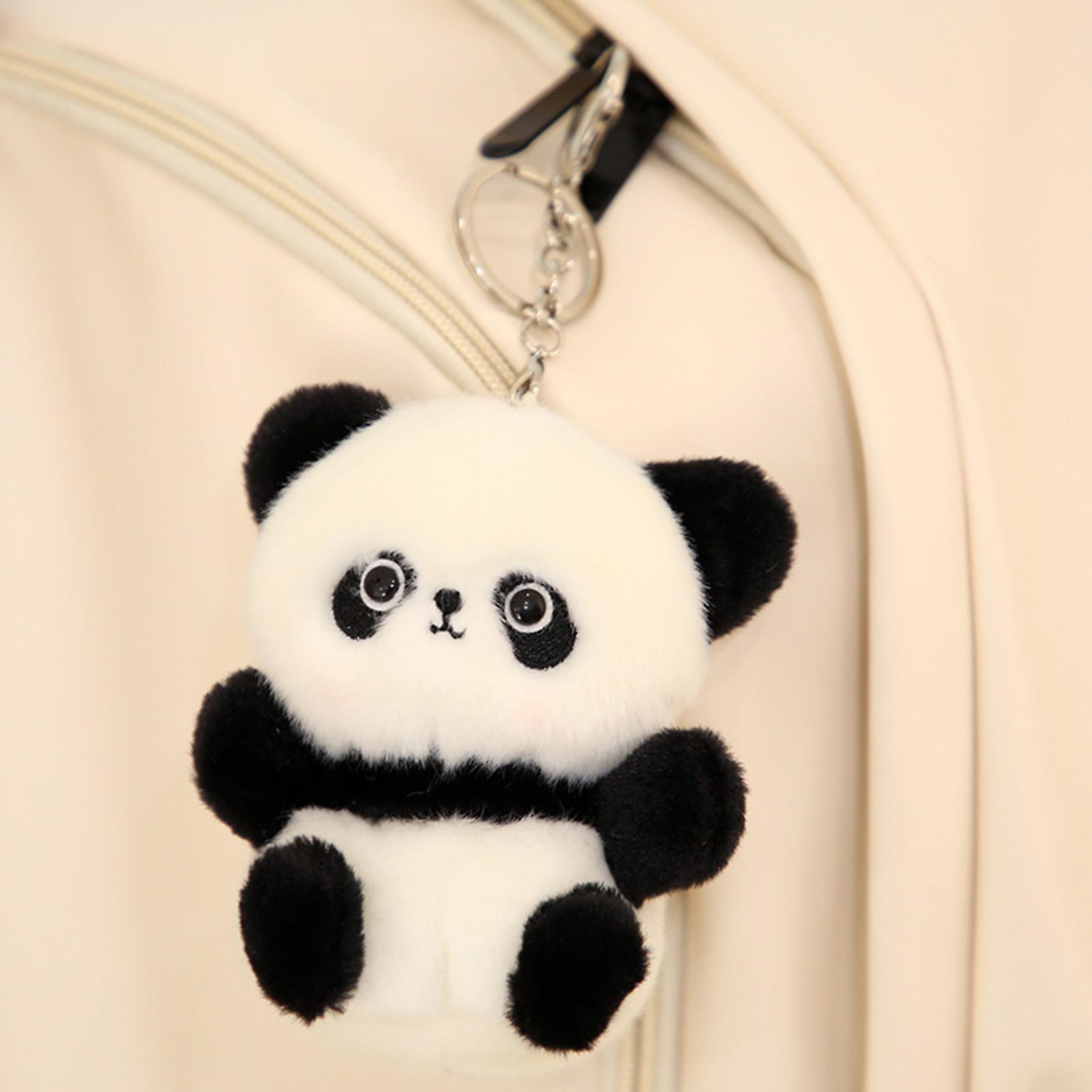 Lovely Little Panda Plush Keychain Toy Portable And Lightweight Stuffed Toy For Car Key Plush Pendant
