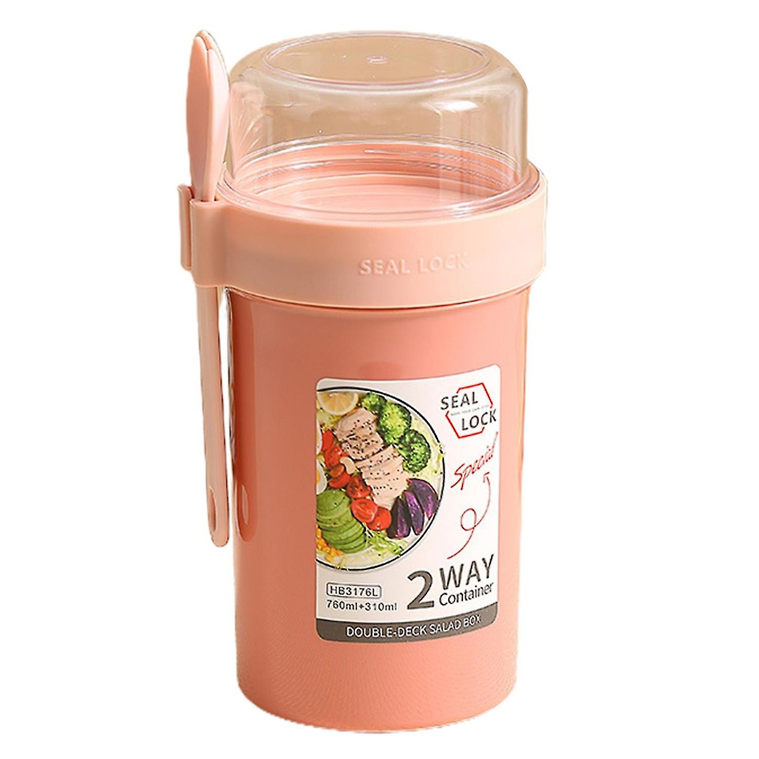 Overnight Box Cup Double Layer Good Sealing Large Capacity Breakfast Salad Yogurt Nut Fat Reduction