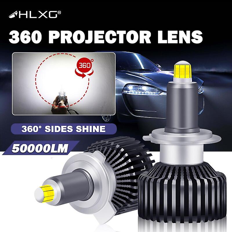 6000k Cold White-360 Turbo Csp H7 Led Canbus 9012 Hir2 D4s D4r D2s D2r H11 H1 Led 9005 9006 Hb3 Hb4 Auto Lights Lamp Bulb 6000k 50000lm