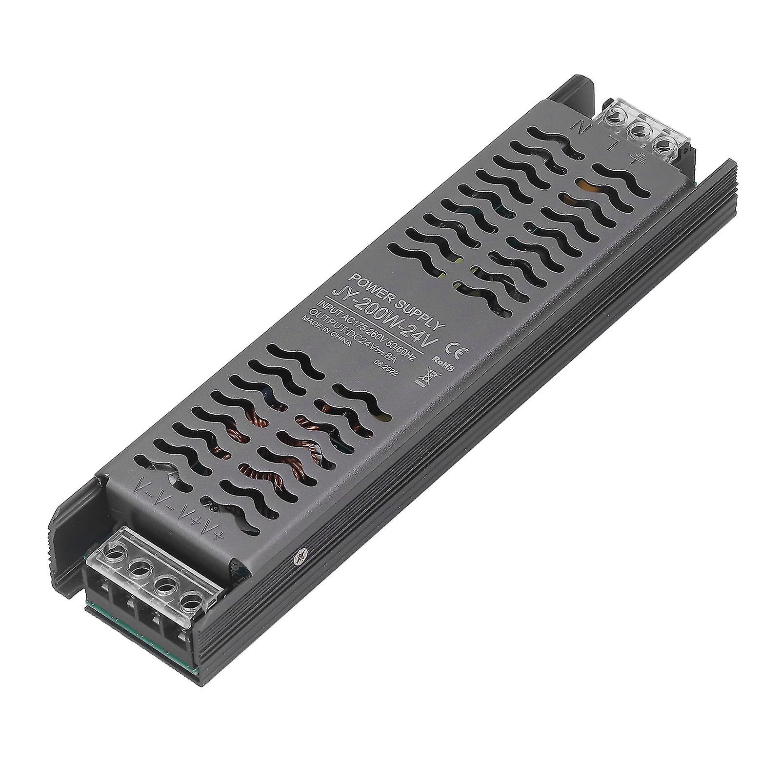 LED Driver 200W AC 175?260V to 24V DC Low Voltage Output LED Driver Power Supply With Heat Dissipation Hole LED Transformer