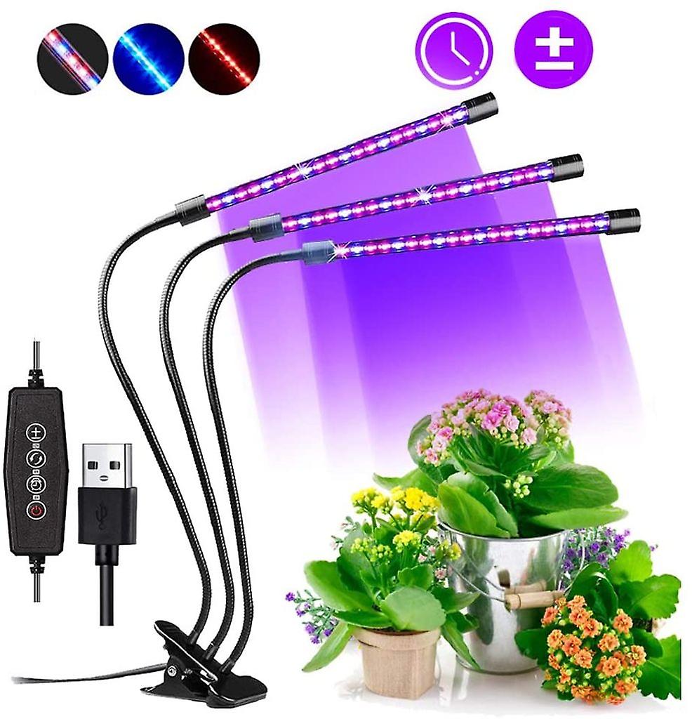One For Three Grow Lights, 60 Led Full Spectrum Grow Lights, Grow Lights With 3 Timers And Auto-on/off Function