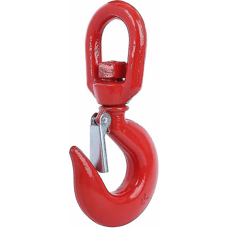 5吨5000公斤旋转红吊钩合金钢旋眼重力平台起重工业造船圆钩5吨浩