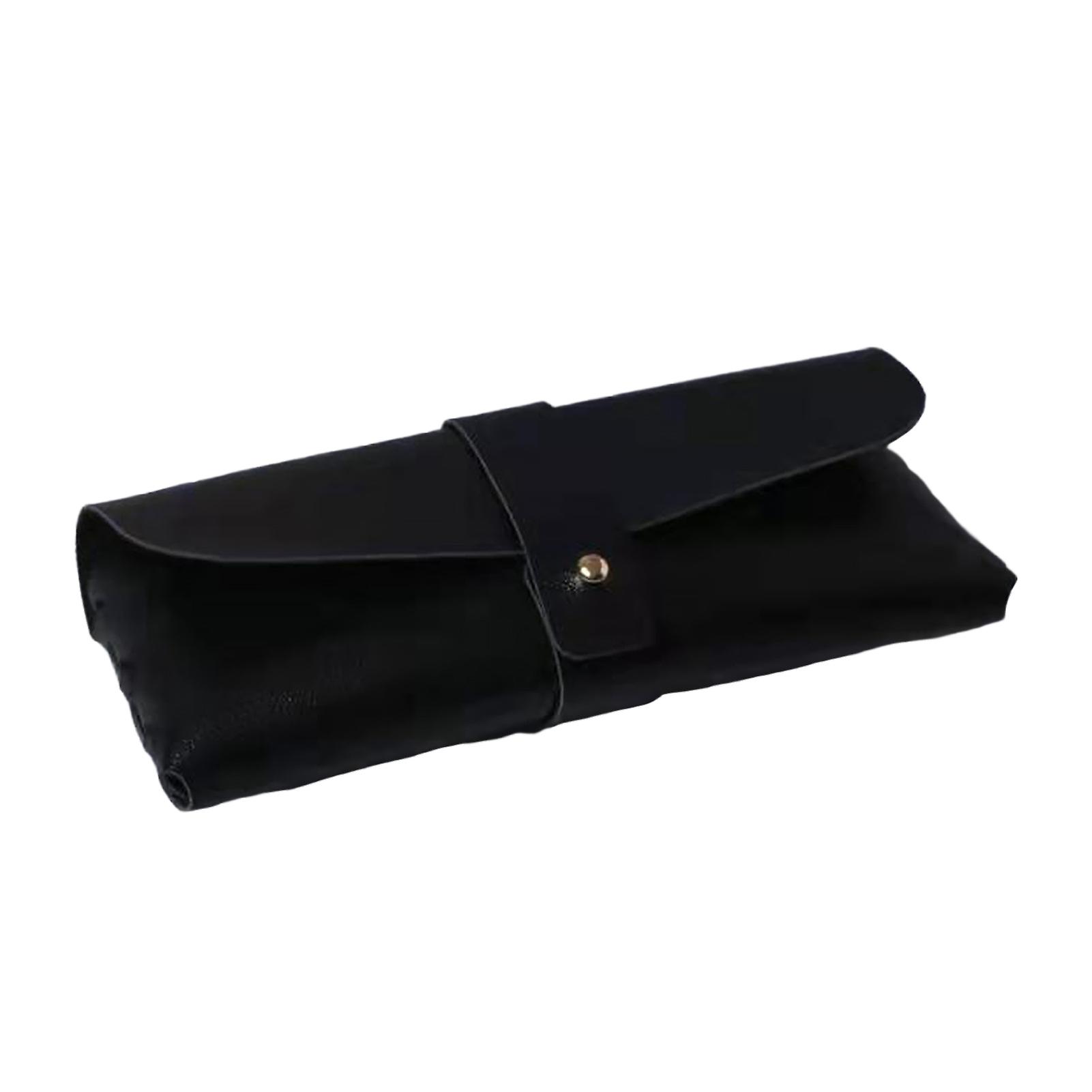 Glasses Case Scratch-resistant Large Capacity Space-saving Soft Flocked Lining Protective Faux Leather Dustproof Sunglasses Case Daily Supply