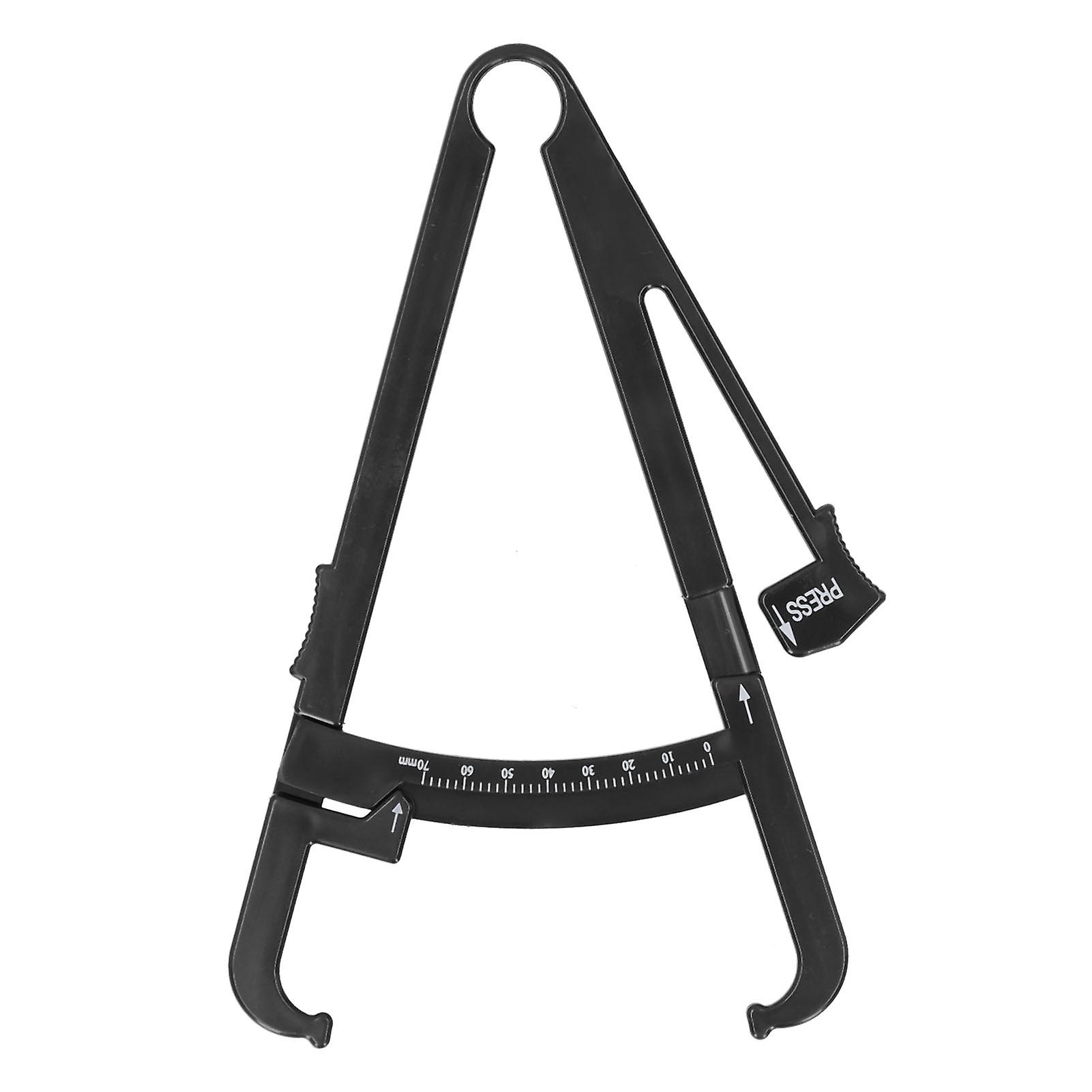Black Plastic Caliper Unisex Body Fat Measuring Device Metric Caliper
