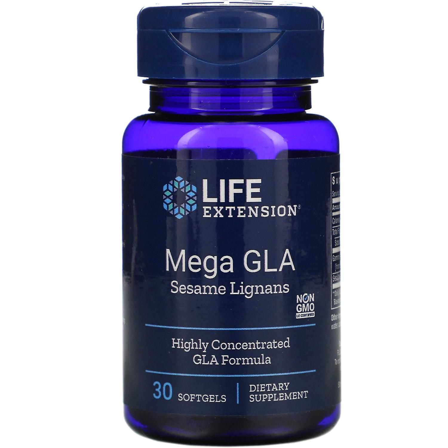 Life Extension, Mega GLA Sesame Lignans, 30 Softgels