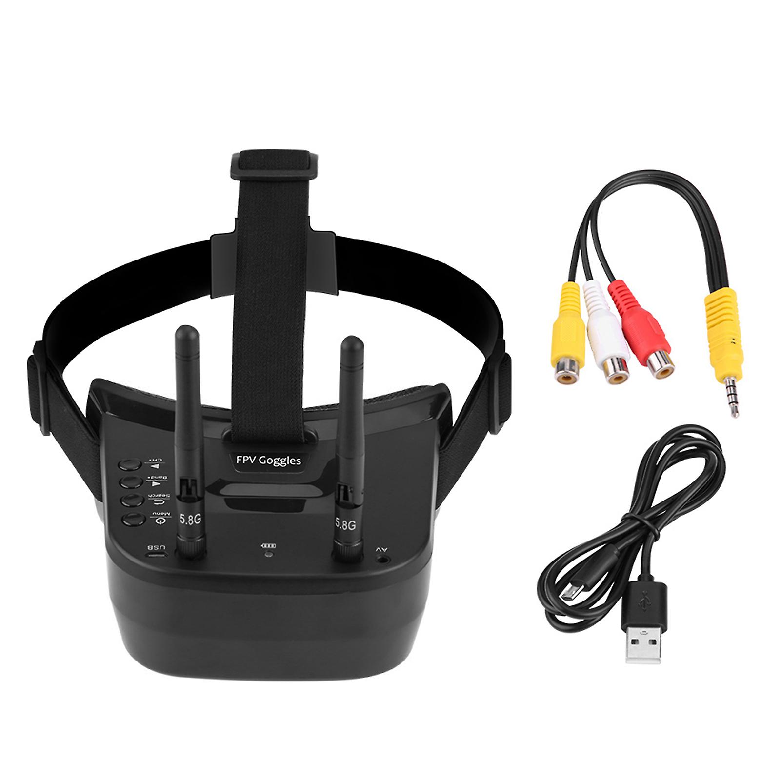 Mini lunettes FPV 5,8 G, écran 3 pouces 480 x 320, 40 canaux, batterie 3,7 V 1200 mAh intégrée