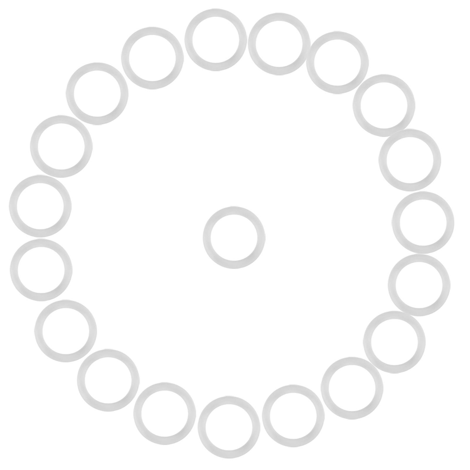 Pack of 20 transparent silicone rings for pacifiers and pacifiers