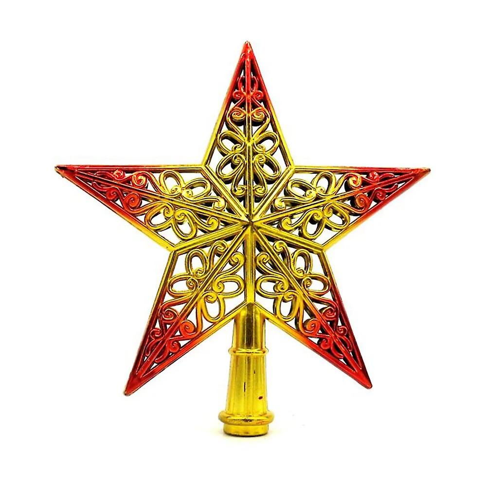 Five-pointed Christmas Tree Star Hotels New Year Durable Hollow Multi-color No Fading Plastic Three-Dimensional~1828