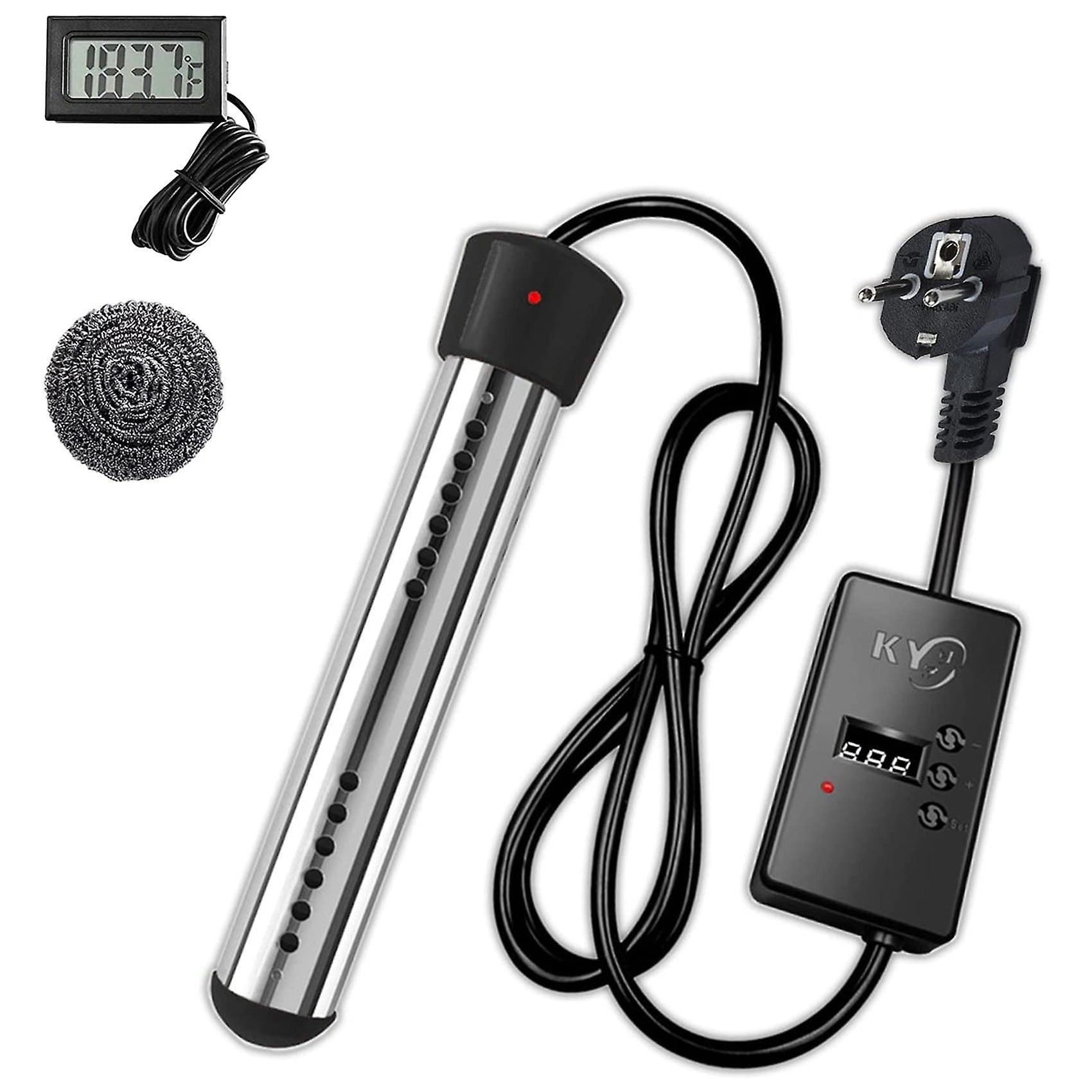 2500W Heater Automatic Timer, Safe Pool Heating Immersion Heater, Perfect For Home Eu Plug