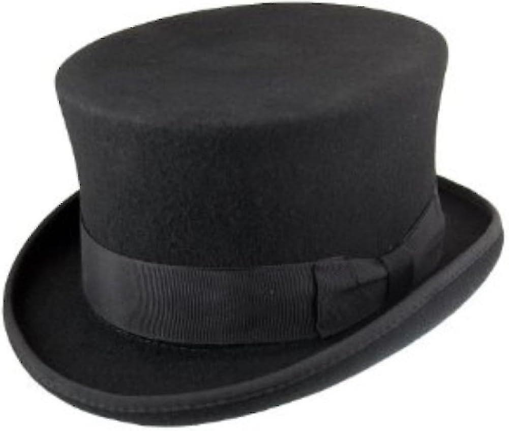 Ab Hats Hand Made 100% Wool Satin Lined Top Hat Small To Xxl