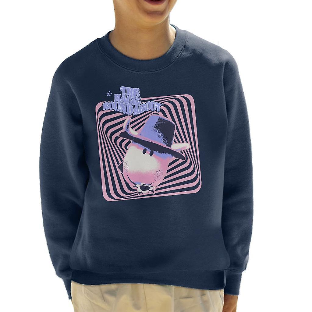 The Magic Roundabout Ermintrude Psychedelic Lines Kid's Sweatshirt