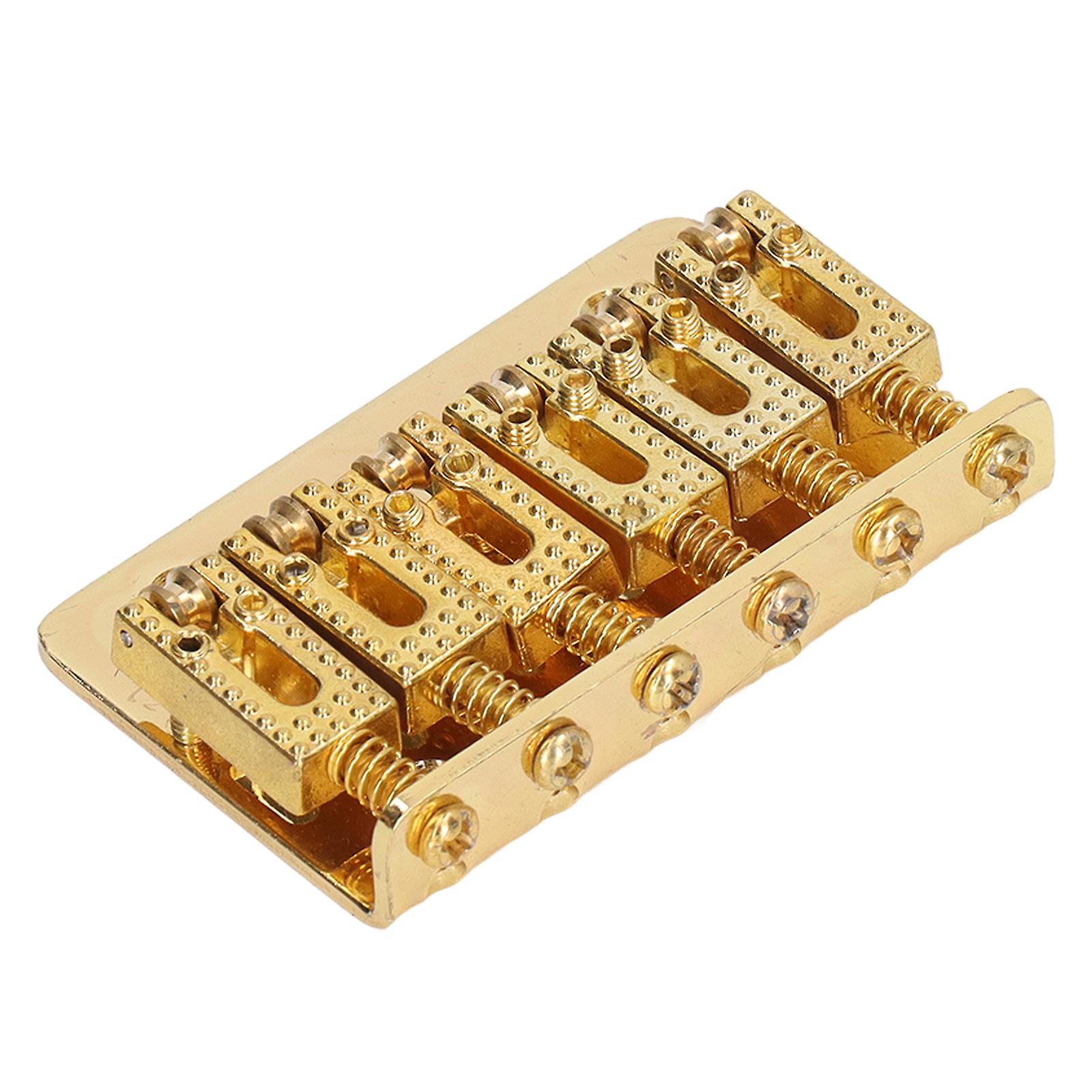 Electric Guitar Hardtail Bridge 6 Strings 65mm Glossy Gold