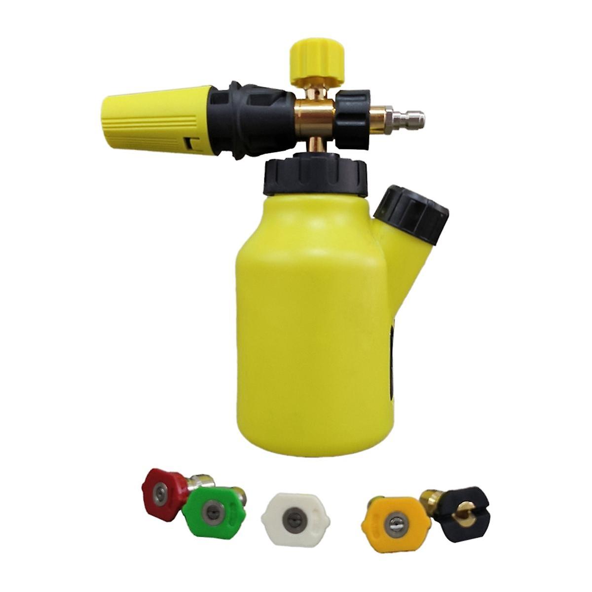 Foam Cannon Up to 4500 PSI, Foam Cannon with 5 Pressure Washer Nozzle Tips, and 1/4 Inch Quick Conn
