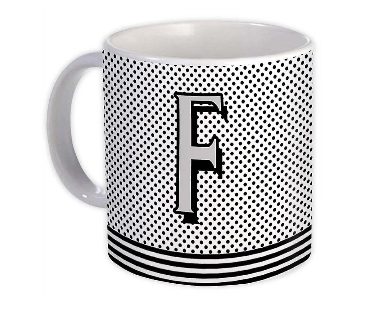 Presentmugg: Monogram Letter F Alphabet