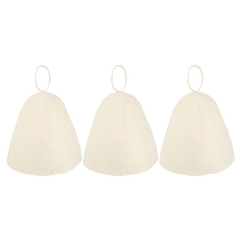 3pcs Felt Sauna Hat