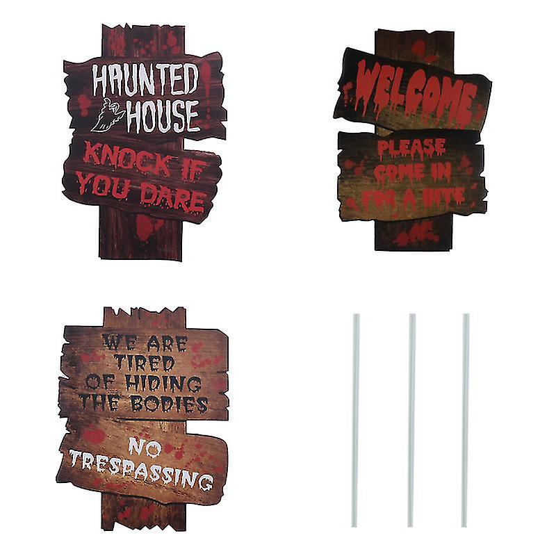 3pcs Halloween Lawn Stakes